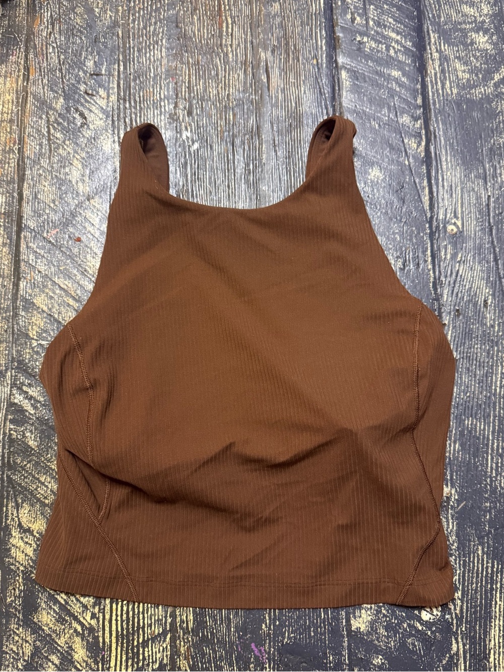 Lululemon Women’s Brown Ribbed yoga Tank Top